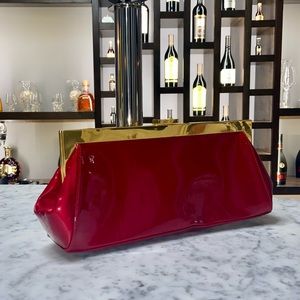Stuart Weitzman cherry red handbag